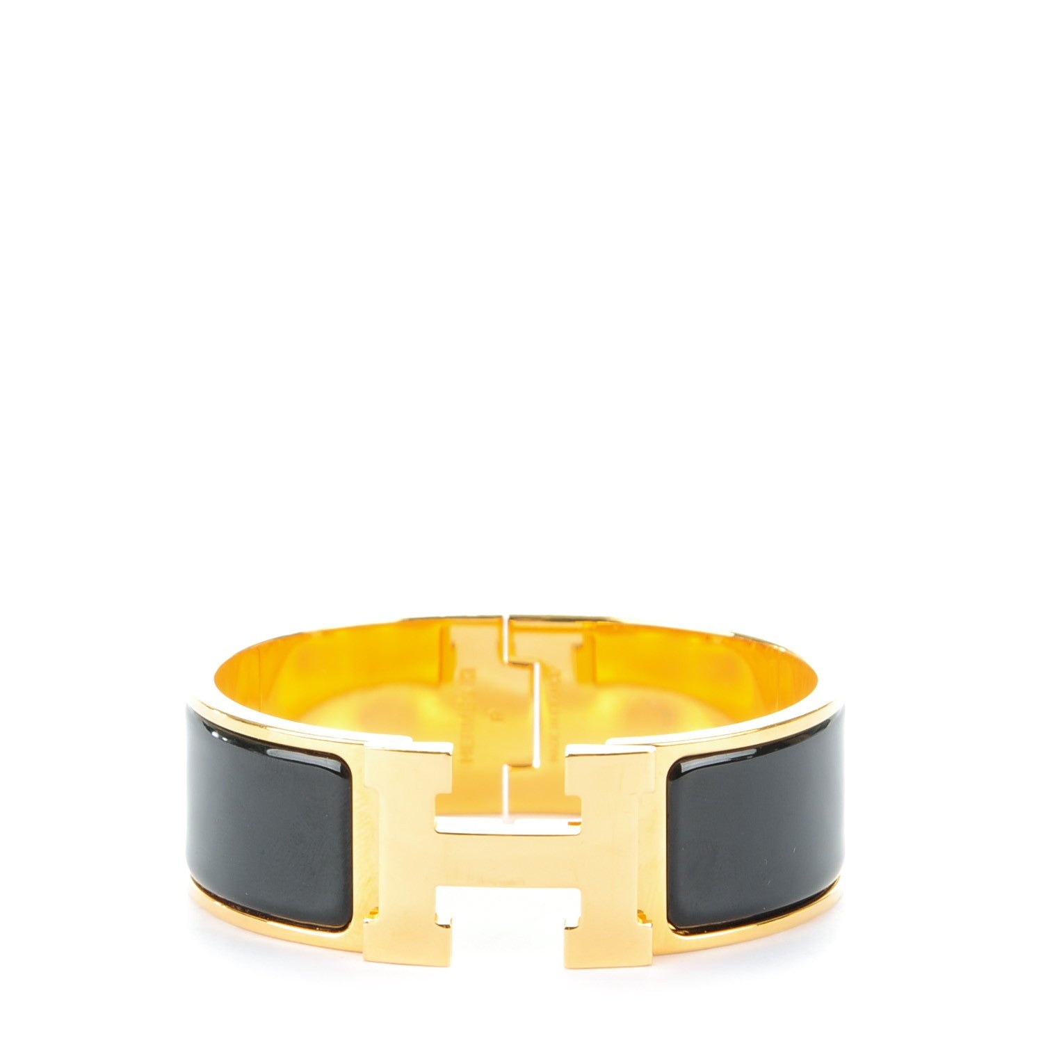 Hermes Enamel Wide Clic Clac H Bracelet PM Black 1 of 4