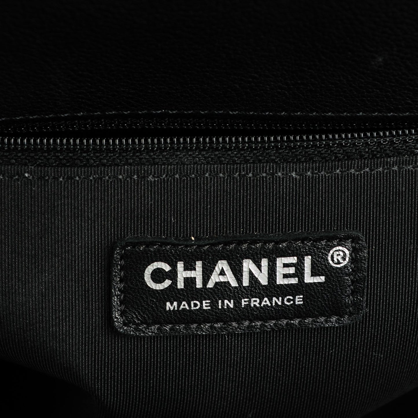 Calfskin Quilted Large Boy Flap Black