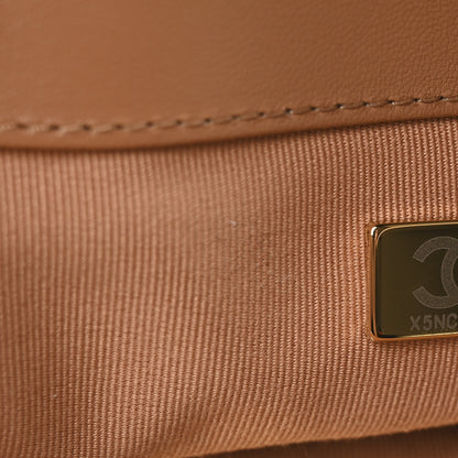 Chanel Lambskin Quilted Medium Chanel 19 Flap Light Brown 7 of 11