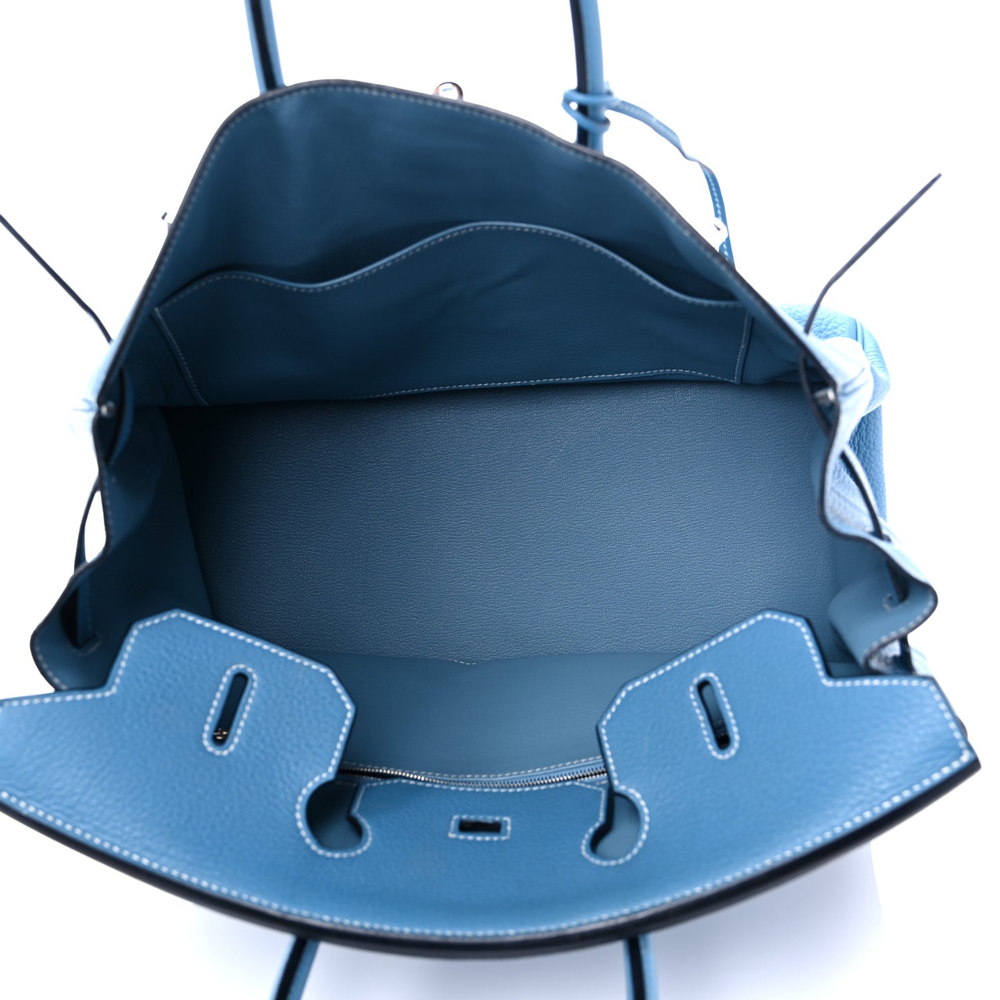 Taurillon Clemence Birkin 35 Blue Jean