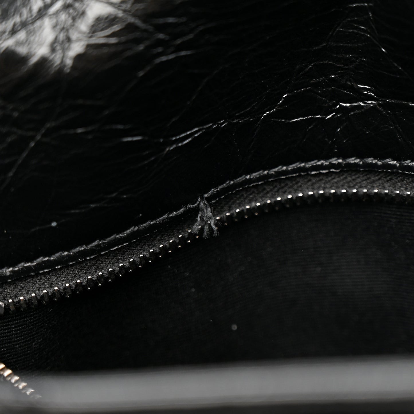 Crinkled Calfskin Matelasse Monogram Medium Niki Chain Satchel Black