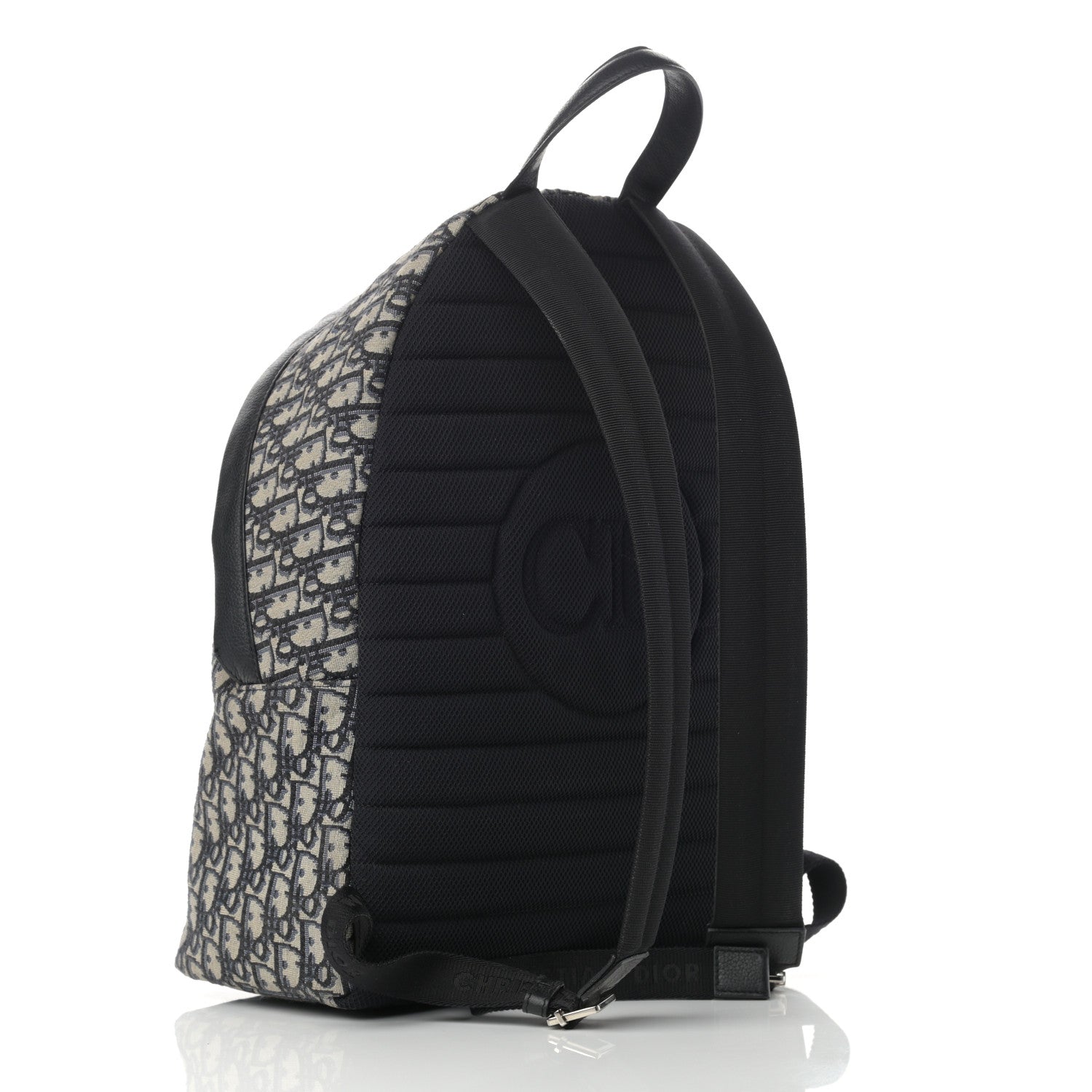 Christian Dior Oblique Calfskin Rider Backpack Beige Black 3 of 13
