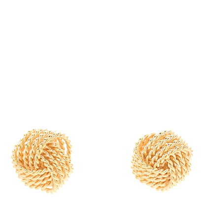 Tiffany 18K Yellow Gold Twist Knot Earrings 1 of 5