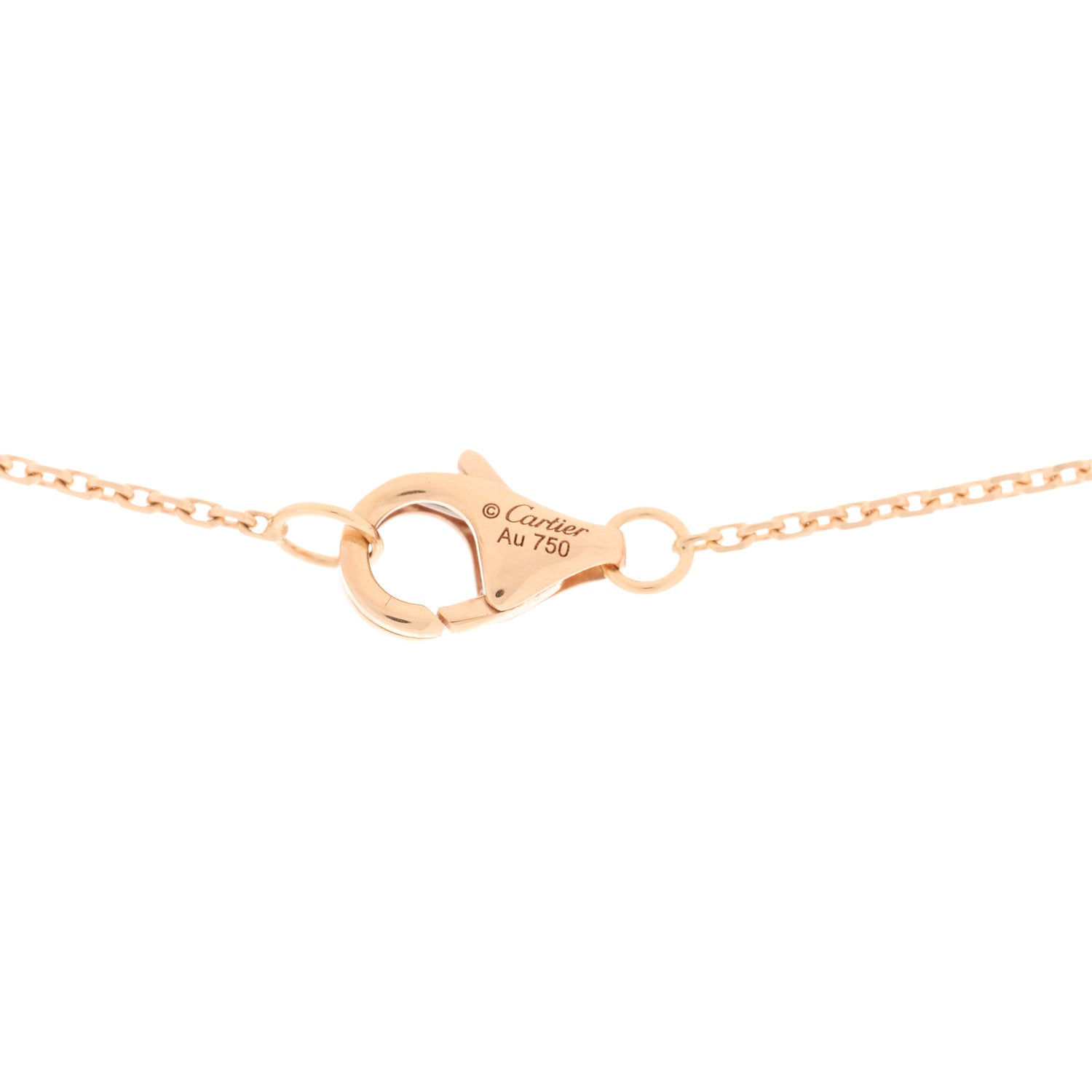 Cartier 18K Pink Yellow White Gold Diamond Trinity Pendant Necklace 3 of 3