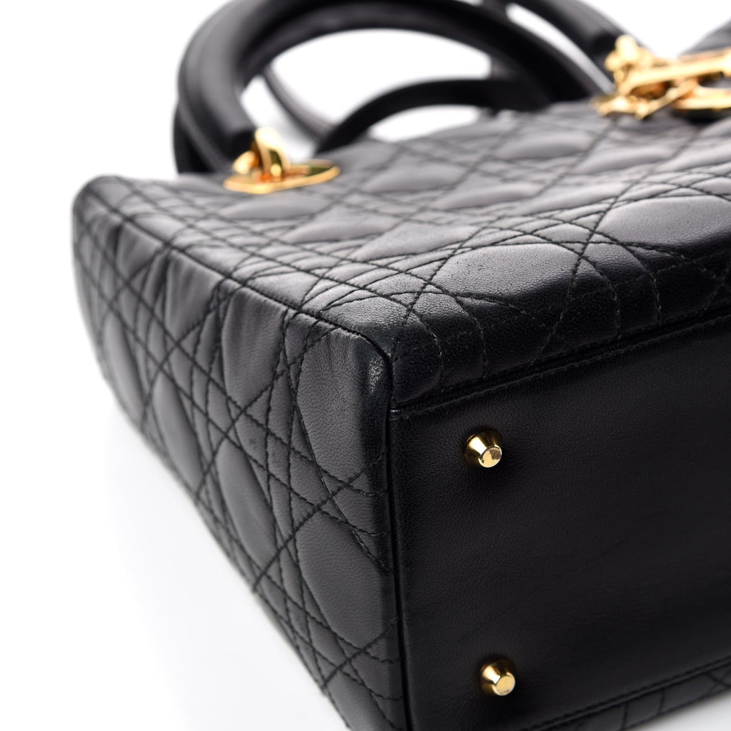 Lambskin Cannage Medium Lady Dior Black