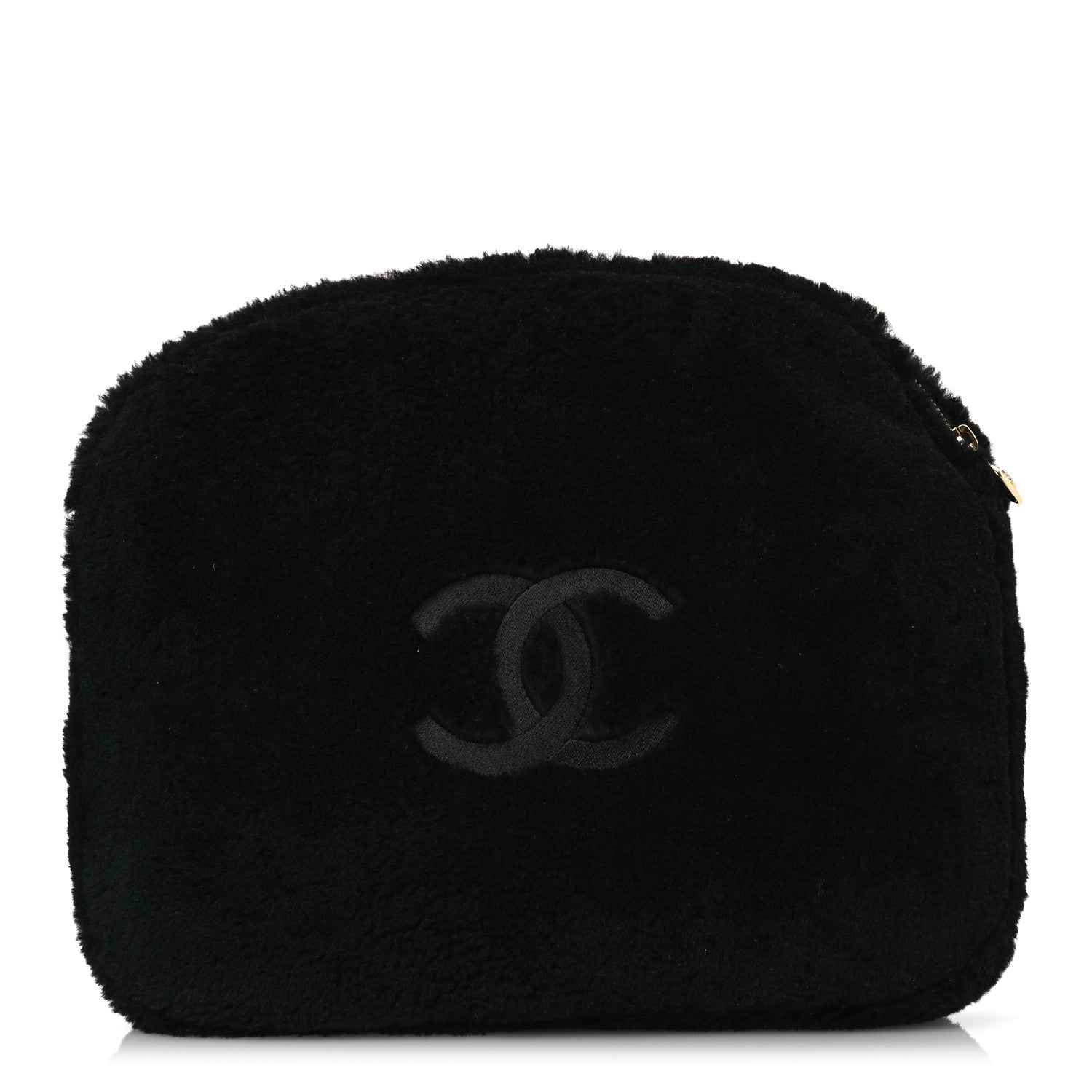 Chanel Shearling CC Flat Mules 41 Black 12 of 17
