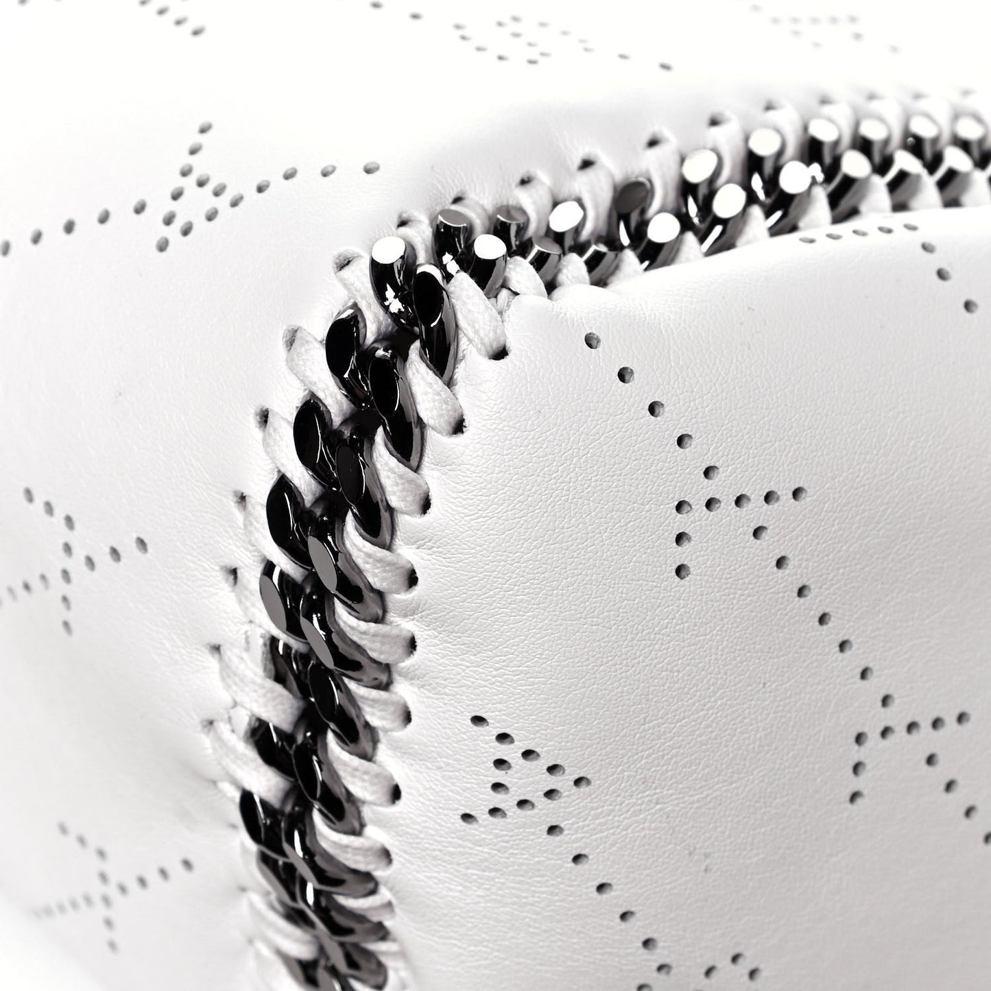 Eco Alter Nappa Perforated Logo Falabella Reversible Tote Optical White