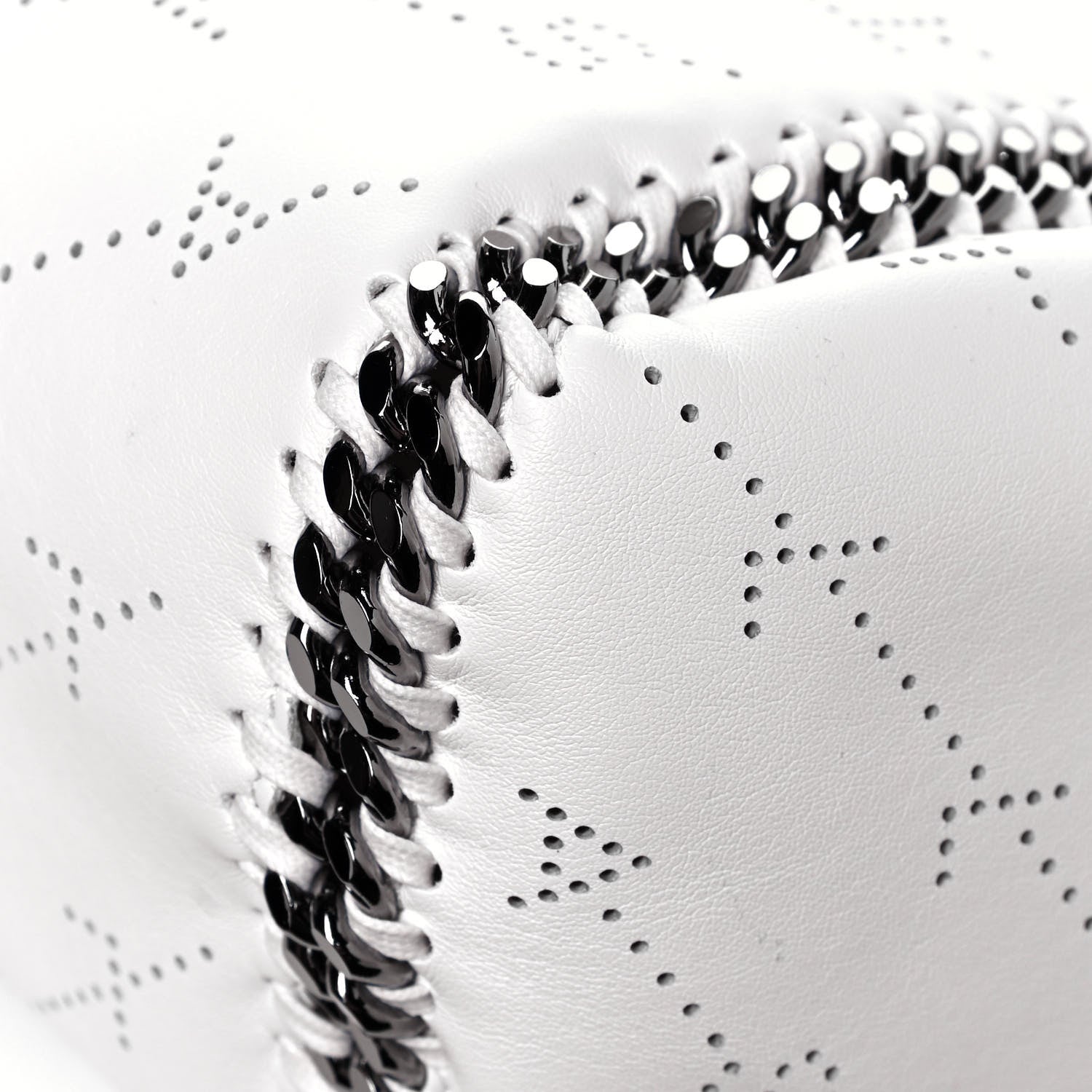 Stella McCartney Eco Alter Nappa Perforated Logo Falabella Reversible Tote Optical White 10 of 10