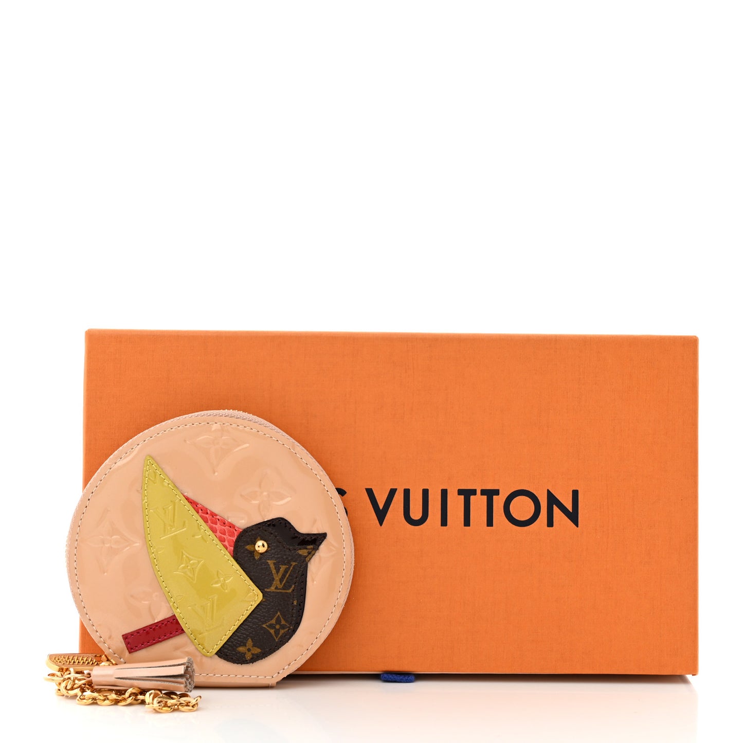 Vernis Animania Oiseau Songbird Coin Purse Rose Florentin