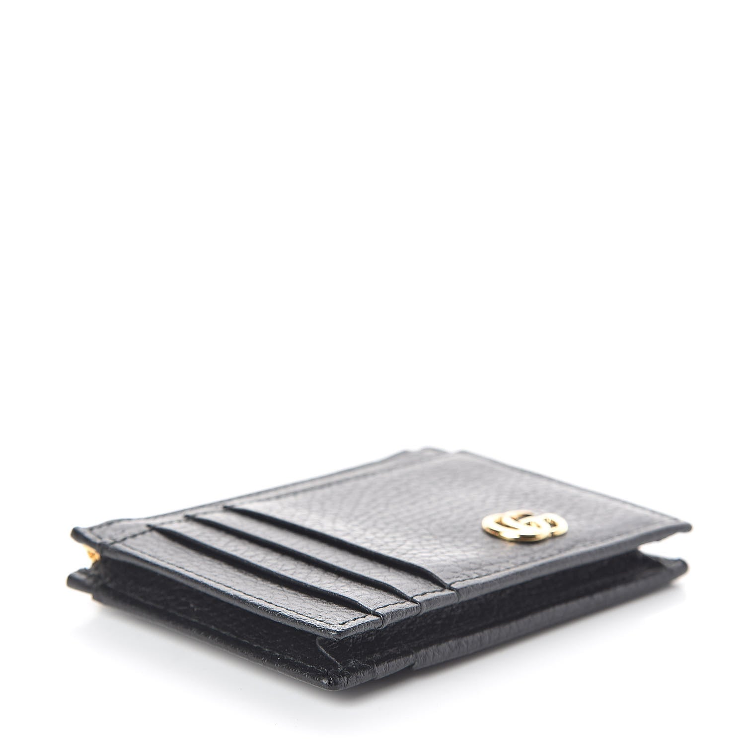Gucci Dollar Calfskin GG Marmont Coin Case Card Holder Black 4 of 7