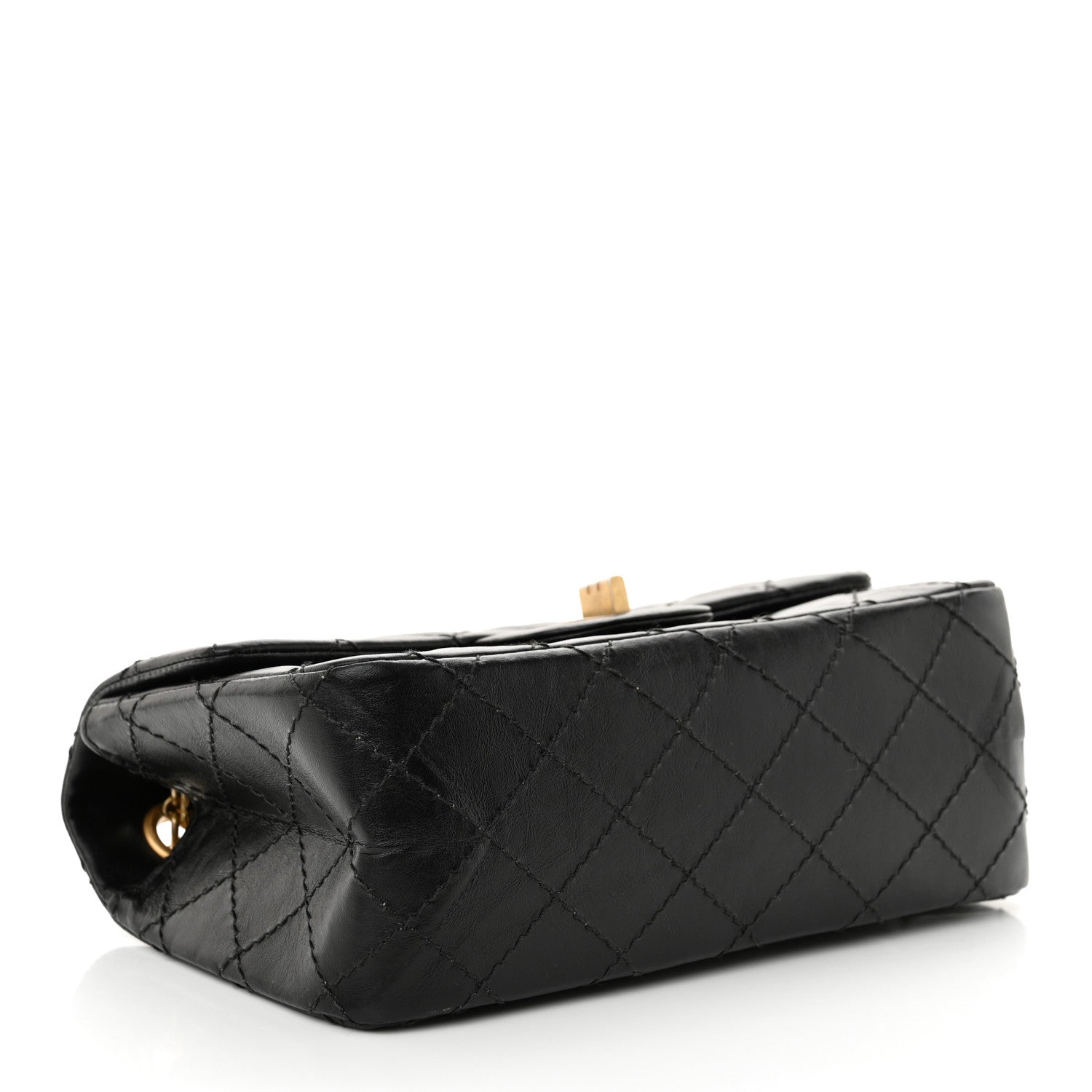 Chanel Aged Calfskin Quilted 2.55 Reissue Mini Flap Black 4 of 13