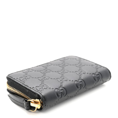 Gucci Guccissima Zip Around Card Case Black 4 of 7