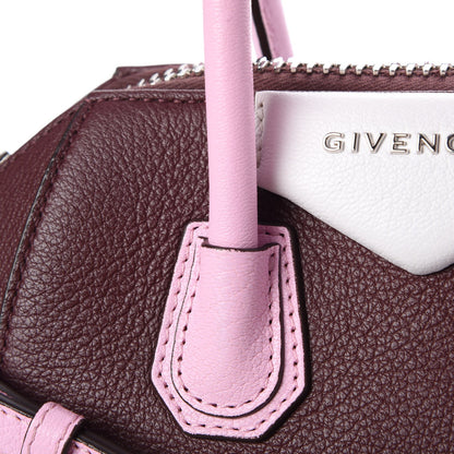 Givenchy Sugar Goatskin Mini Tri-Color Antigona Burgundy Pink White 9 of 9
