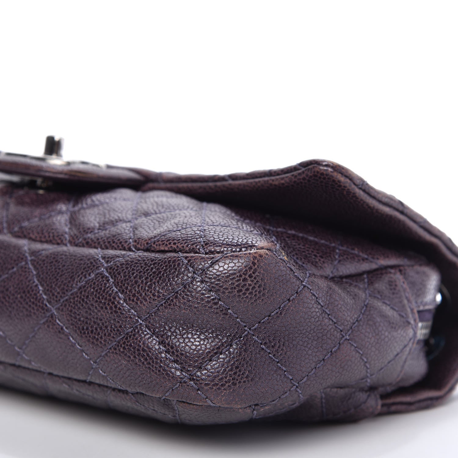 Chanel Iridescent Caviar Quilted Small Chic Flap Dark Purple 7 of 11