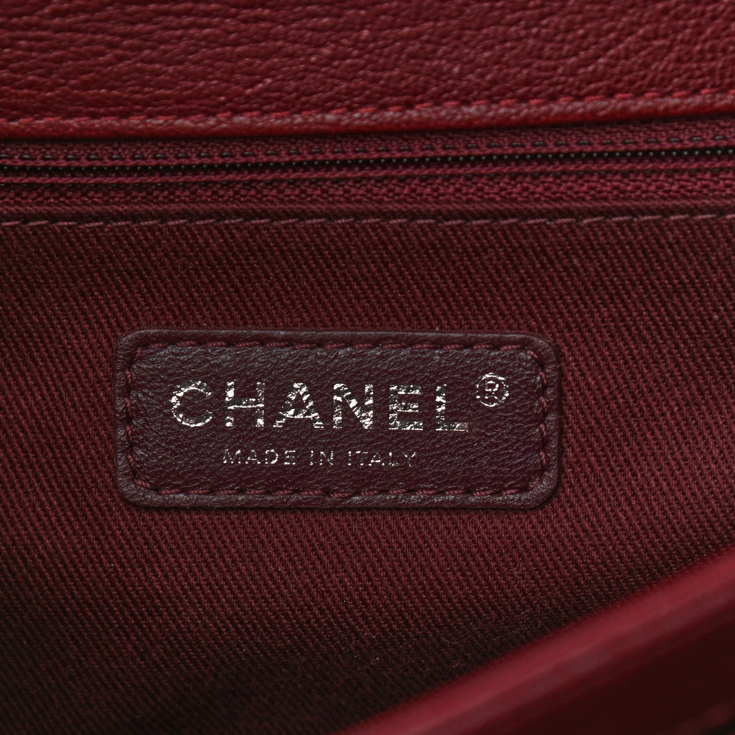Goatskin Quilted Medium Perfect Edge Flap Burgundy