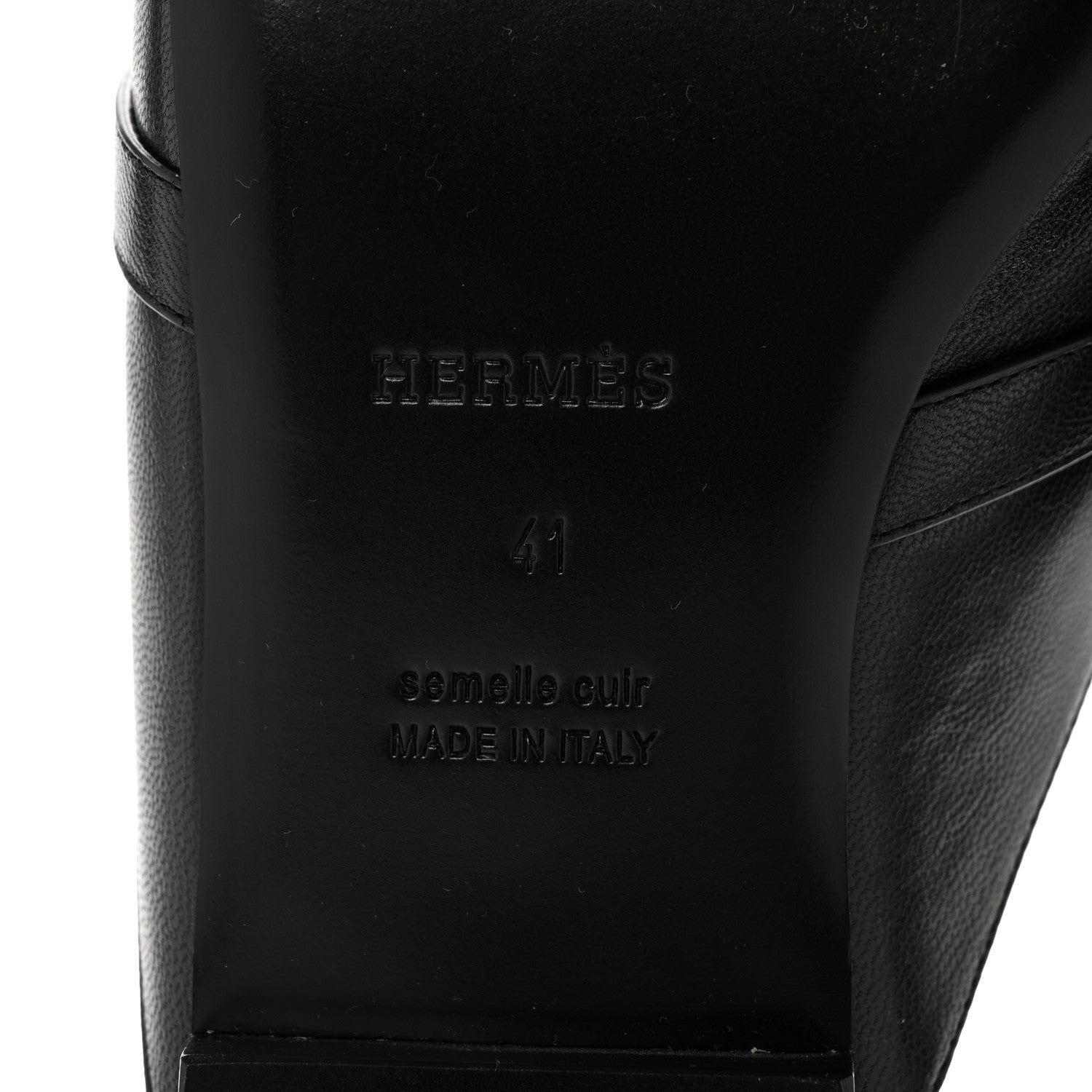 Hermes Glazed Calfskin Oz Mules 41 Black 7 of 10