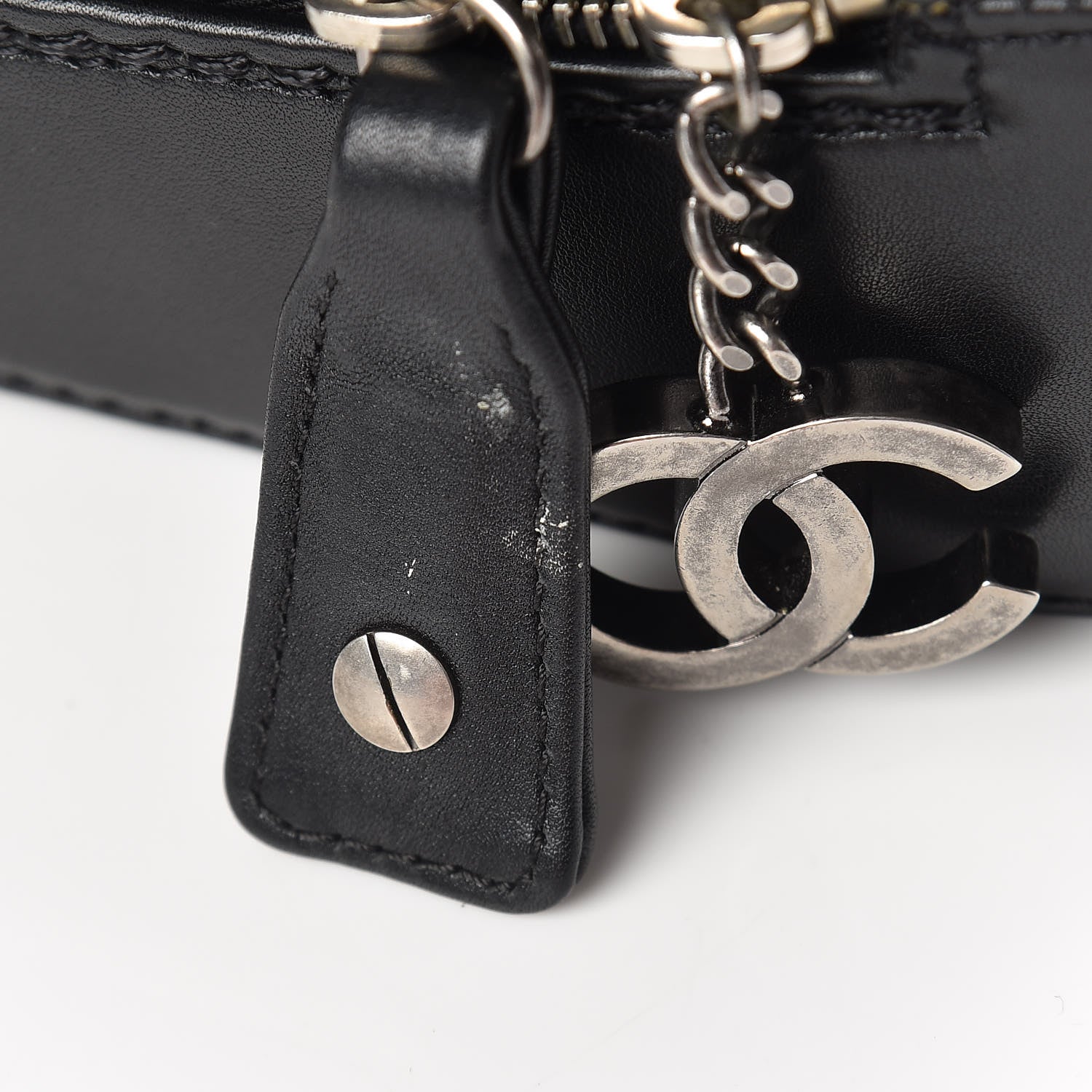 Chanel Calfskin Quilted Top Handle Bag Black 10 of 13