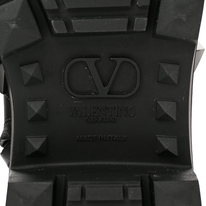 Valentino Garavani Calfskin Tonal Roman Stud 20/40mm Combat Boots 39 Black 7 of 17