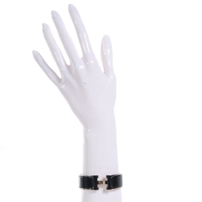 Hermes Enamel Clic Clac H Bracelet Wide PM Black 2 of 5