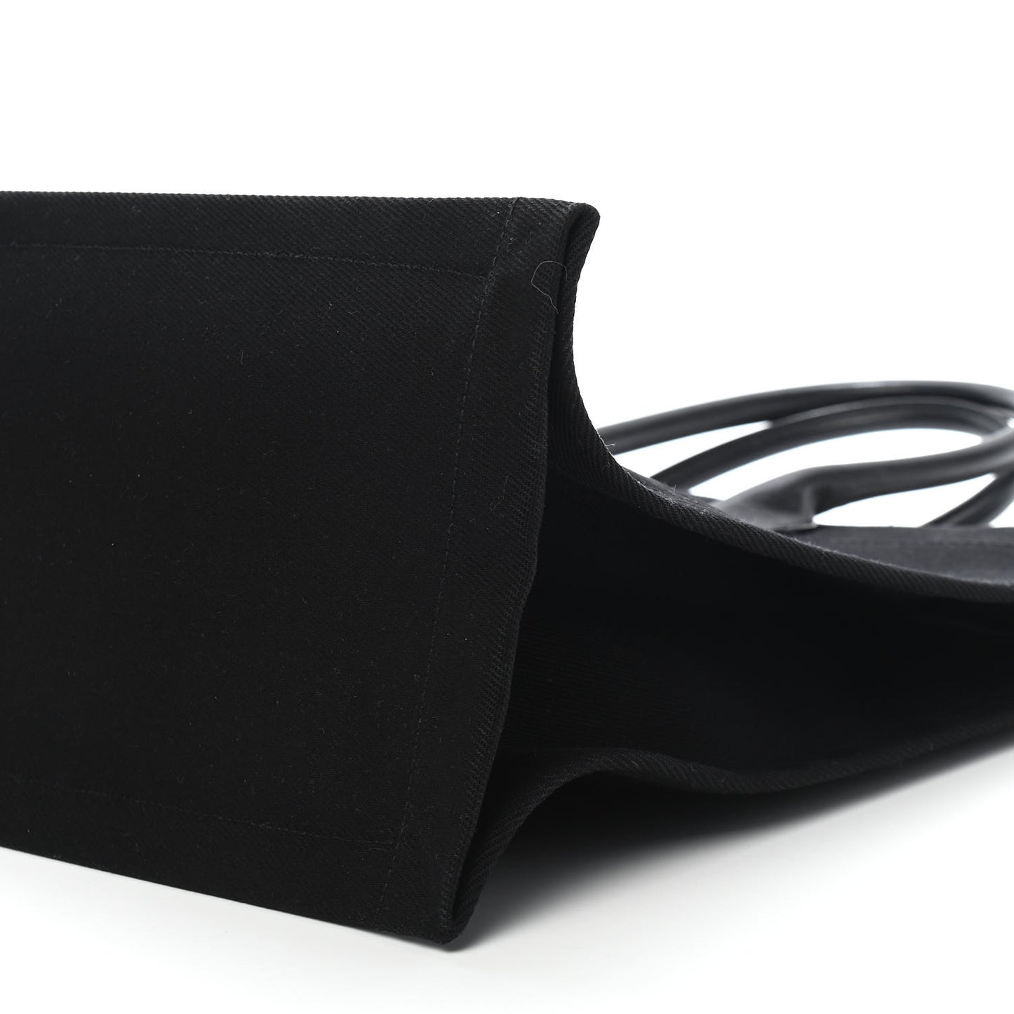 Linen Calfskin Rive Gauche Tote Black