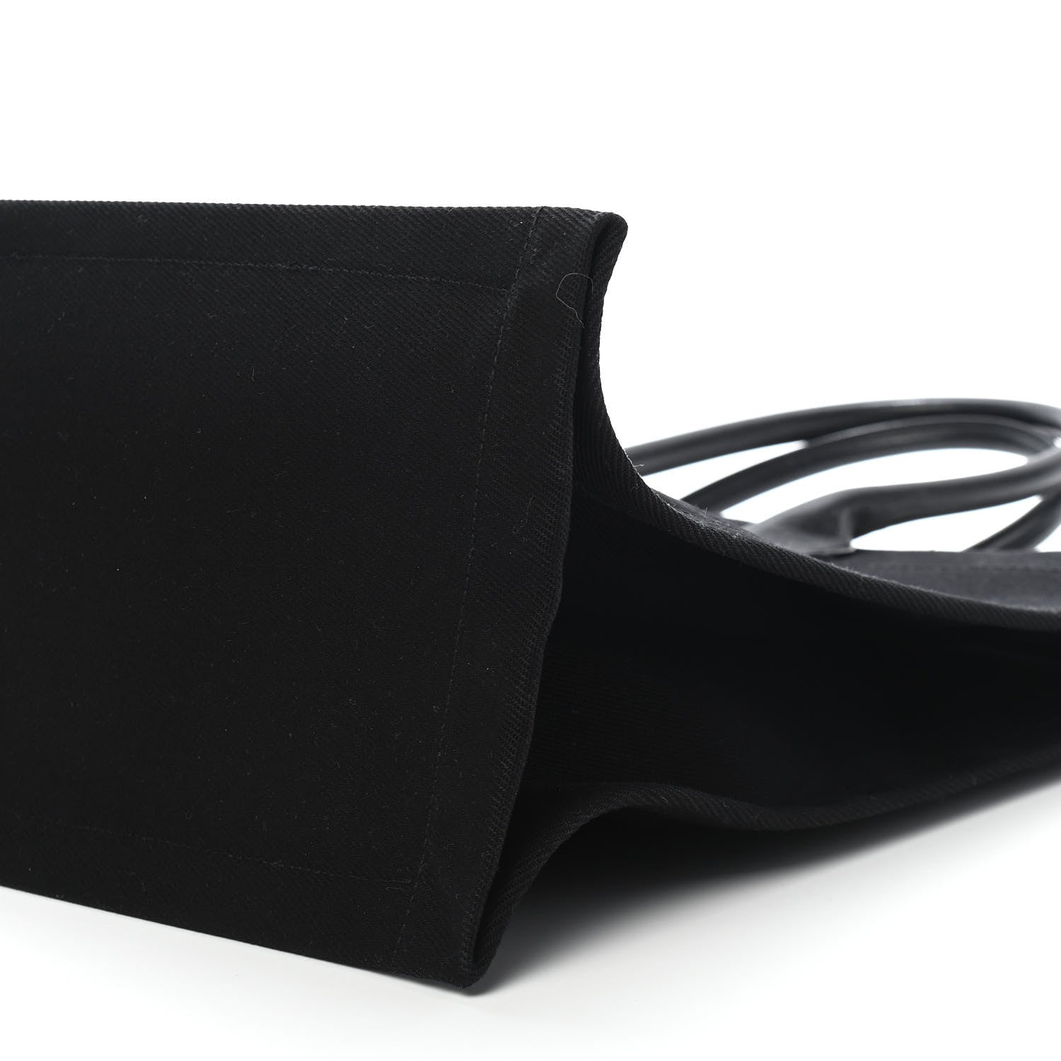 Saint Laurent Linen Calfskin Rive Gauche Tote Black 8 of 8