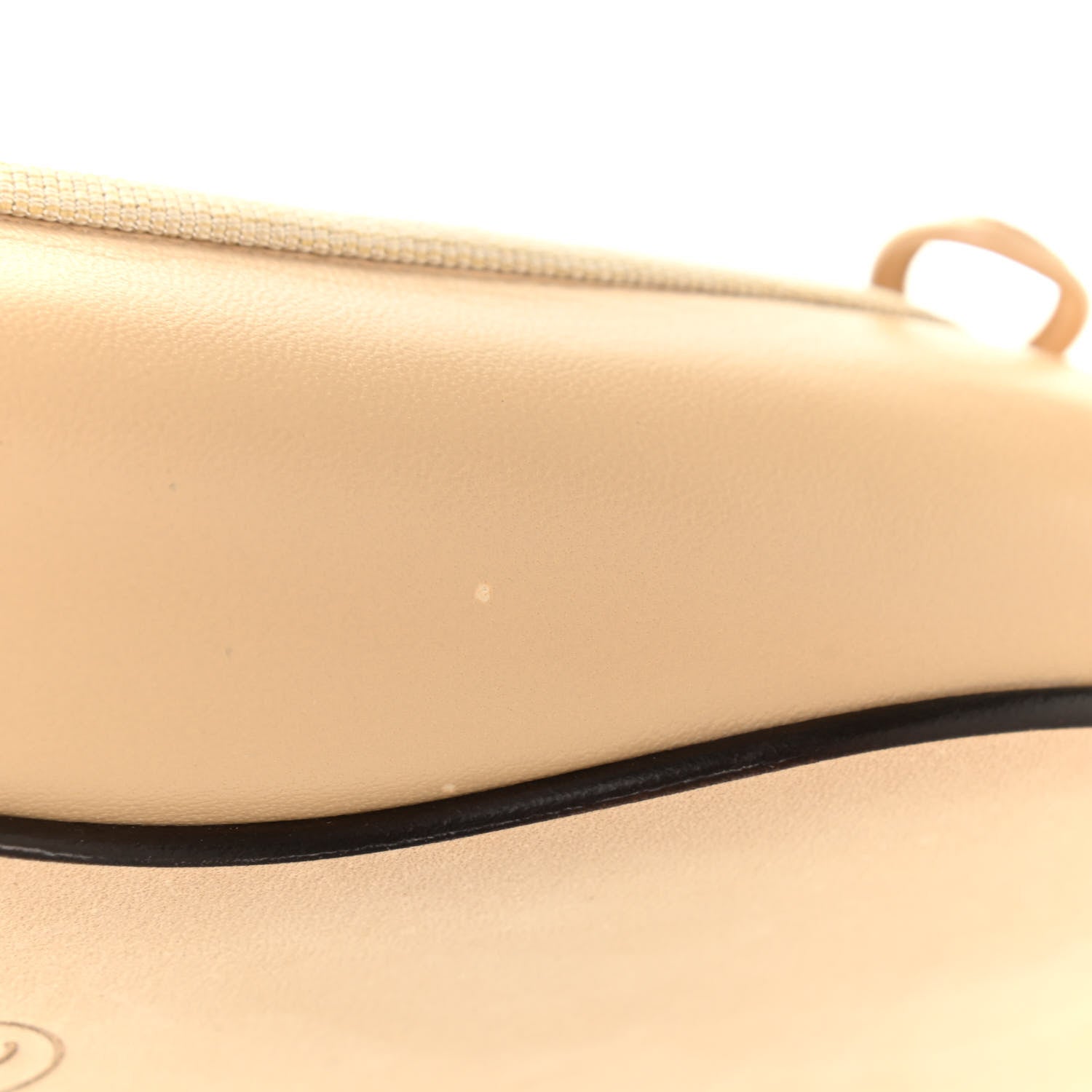 Chanel Lambskin Cap Toe CC Ballerina Flats 40 Beige Black 9 of 9