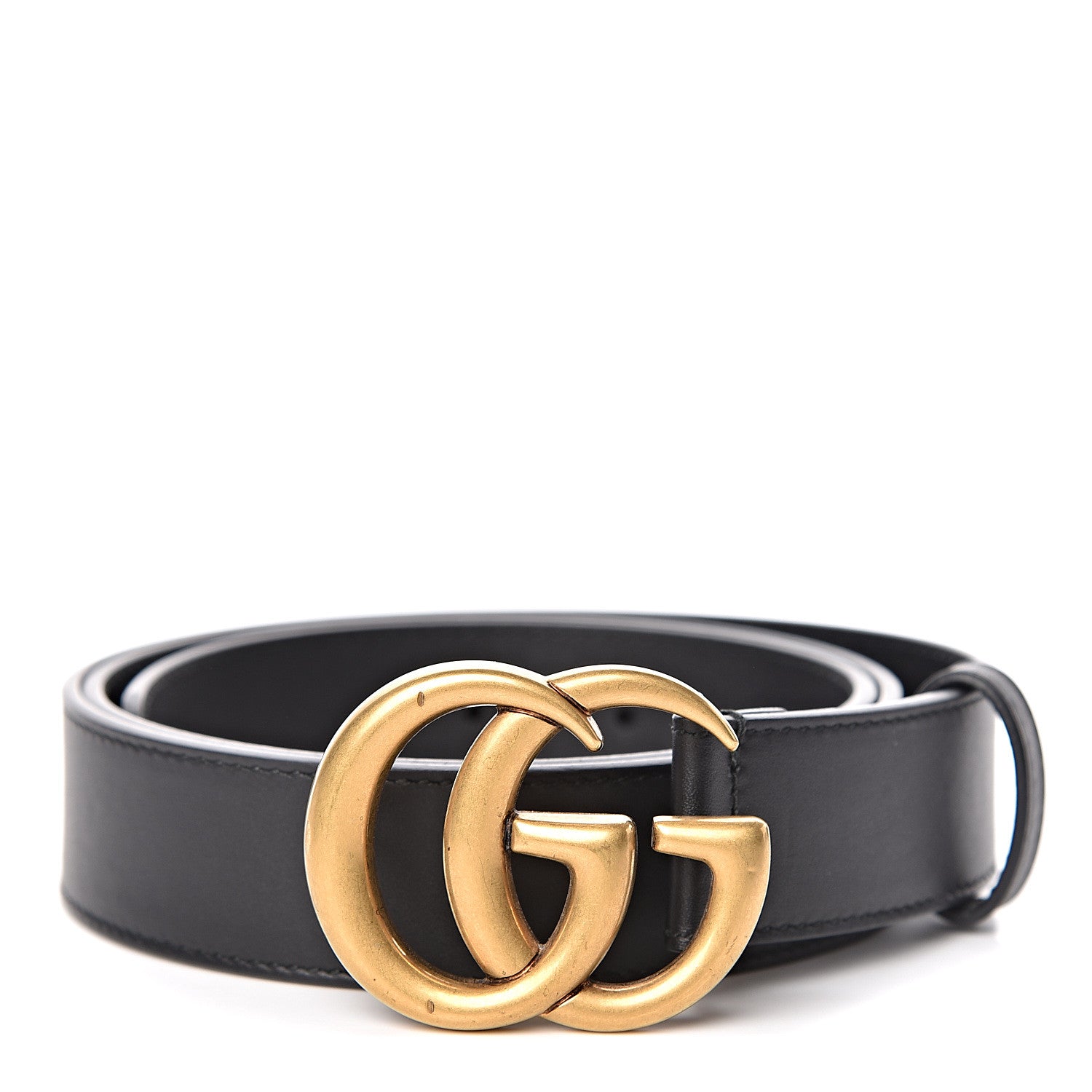 Gucci Calfskin Double G 30mm Belt 90 36 Black 1 of 6