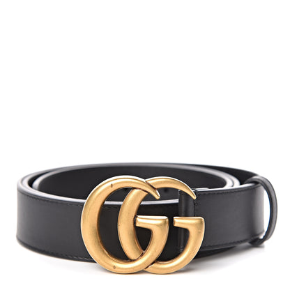 Gucci Calfskin Double G 30mm Belt 90 36 Black 1 of 6