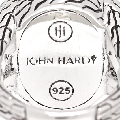 John Hardy Sterling Silver Classic Chain Hammered Oval Ring 52 6 4 of 4