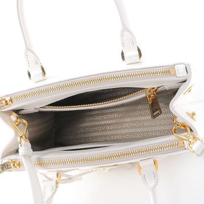Prada Saffiano Lux Small Galleria Double Zip Tote White 6 of 8