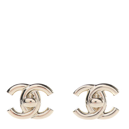 Chanel Metal CC Turnlock Earrings Gold 1 of 5