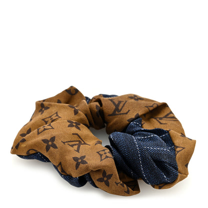 Louis Vuitton Silk Monogram Be Mindful Scrunchie Blue 1 of 3