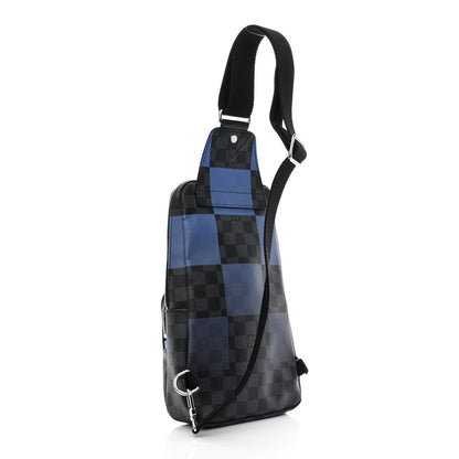 Louis Vuitton Damier Graphite Giant Avenue Sling Backpack Blue 3 of 10