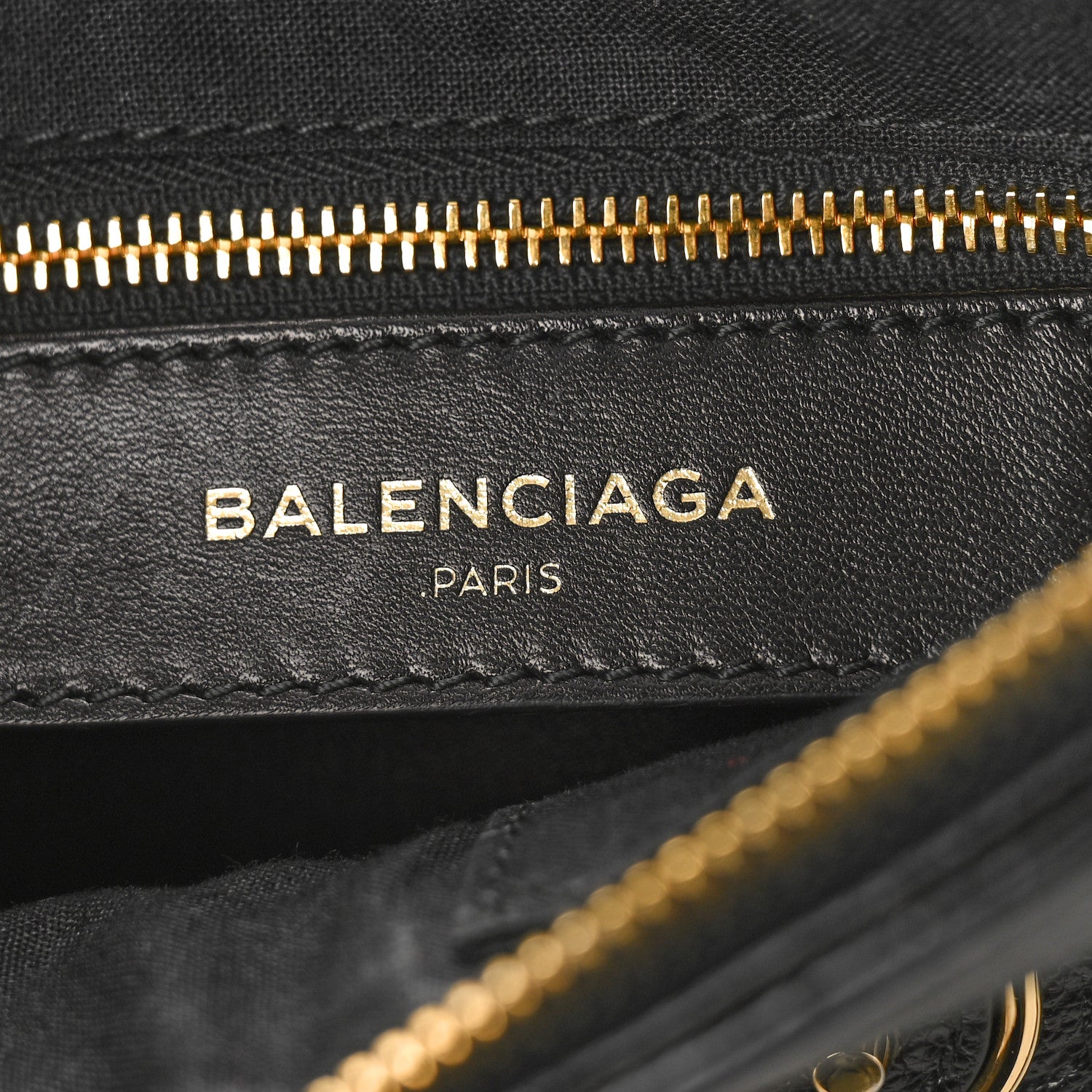 Balenciaga Chevre Gold Metallic Edge Hardware Hip Black 6 of 11