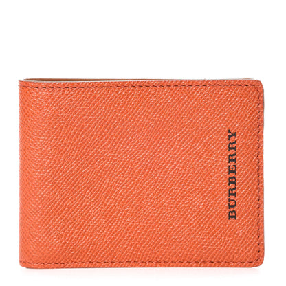 Burberry London Grainy Calfskin Bi-Fold Wallet Orange 1 of 8