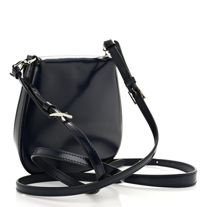 Prada Spazzolato Mini Cleo Flap Adjustable Strap Shoulder Bag Navy 3 of 11