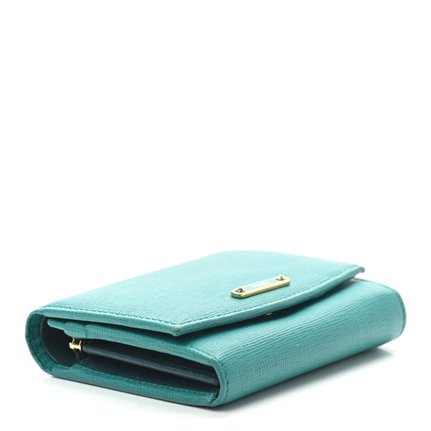 Vitello Elite Bi-Color Compact Wallet Lago Oceano