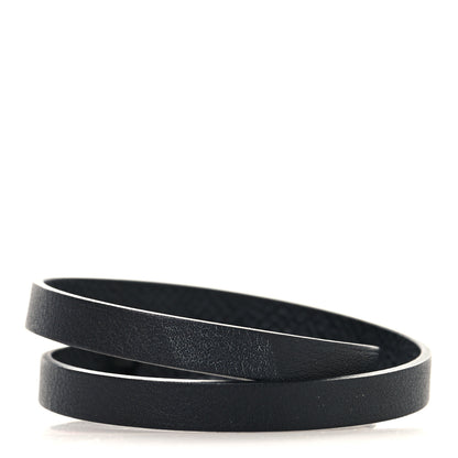 Hermes Epsom Behapi Double Tour Bracelet Black 3 of 5
