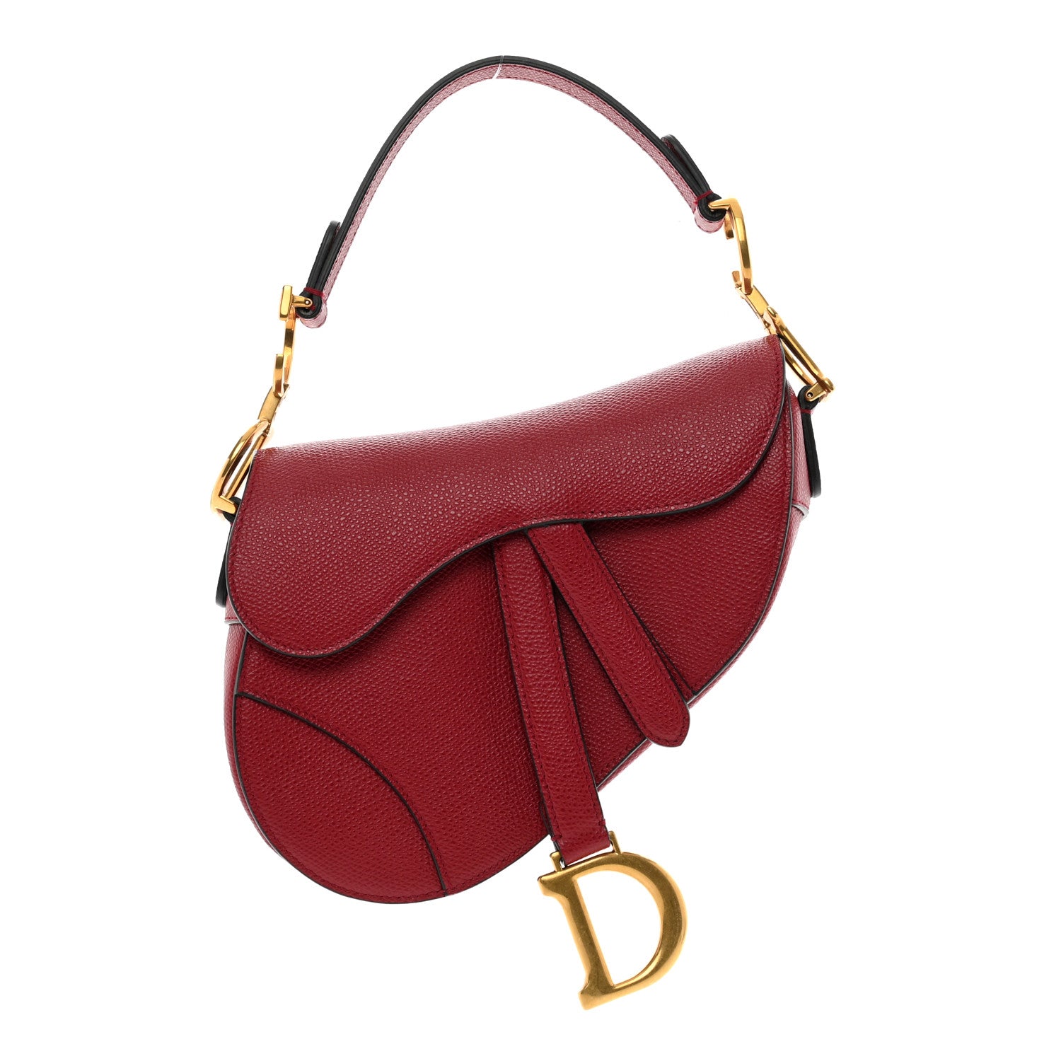 Christian Dior Calfskin Mini Saddle Bag Red 1 of 9