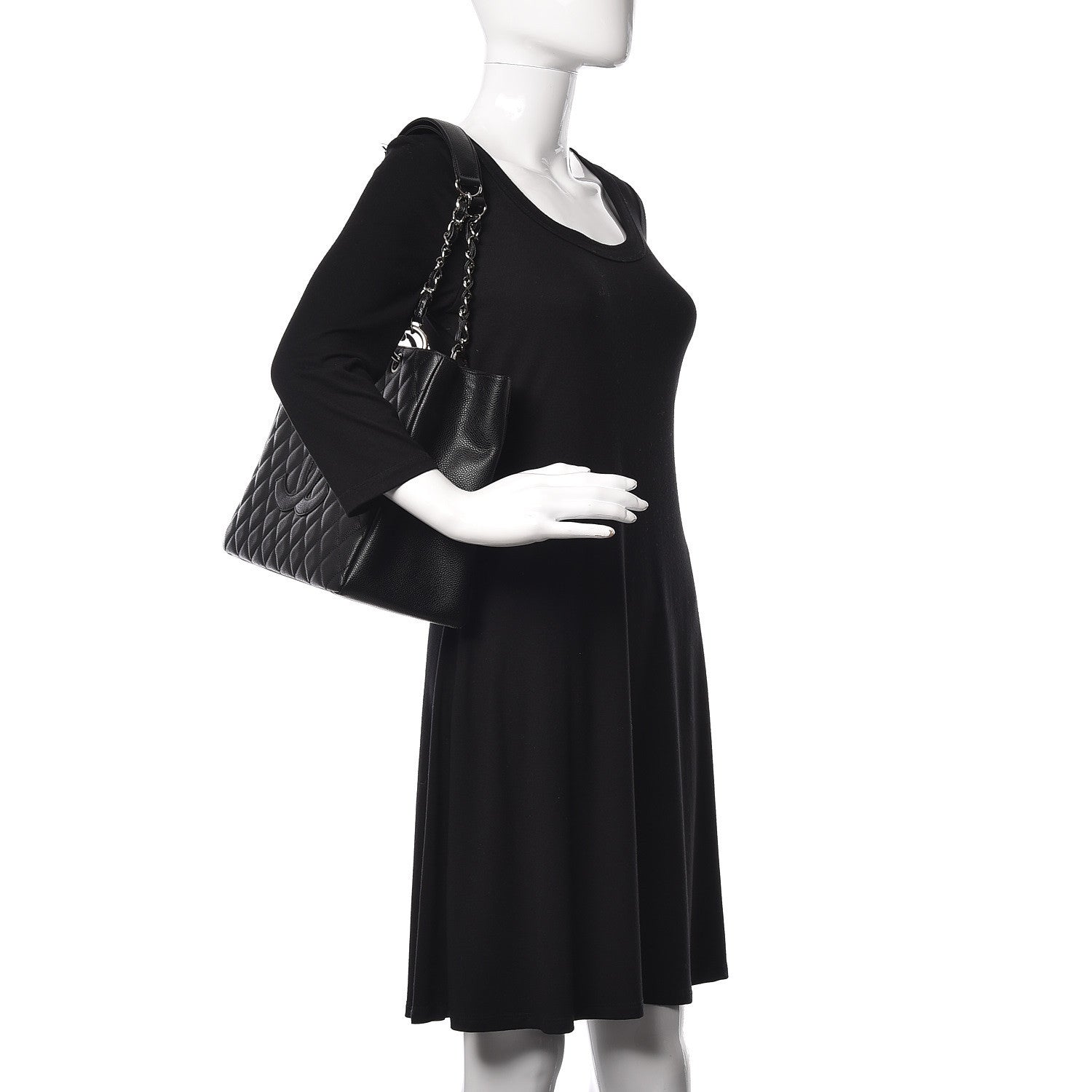 Chanel Caviar Quilted Grand Shopping Tote GST Black 2 of 12