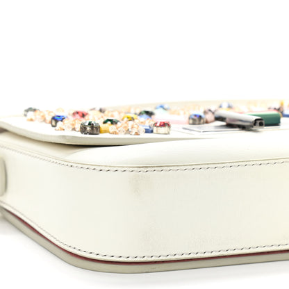 Fendi Vitello Dolce Crystal 3Baguette Shoulder Bag White Multicolor 10 of 11