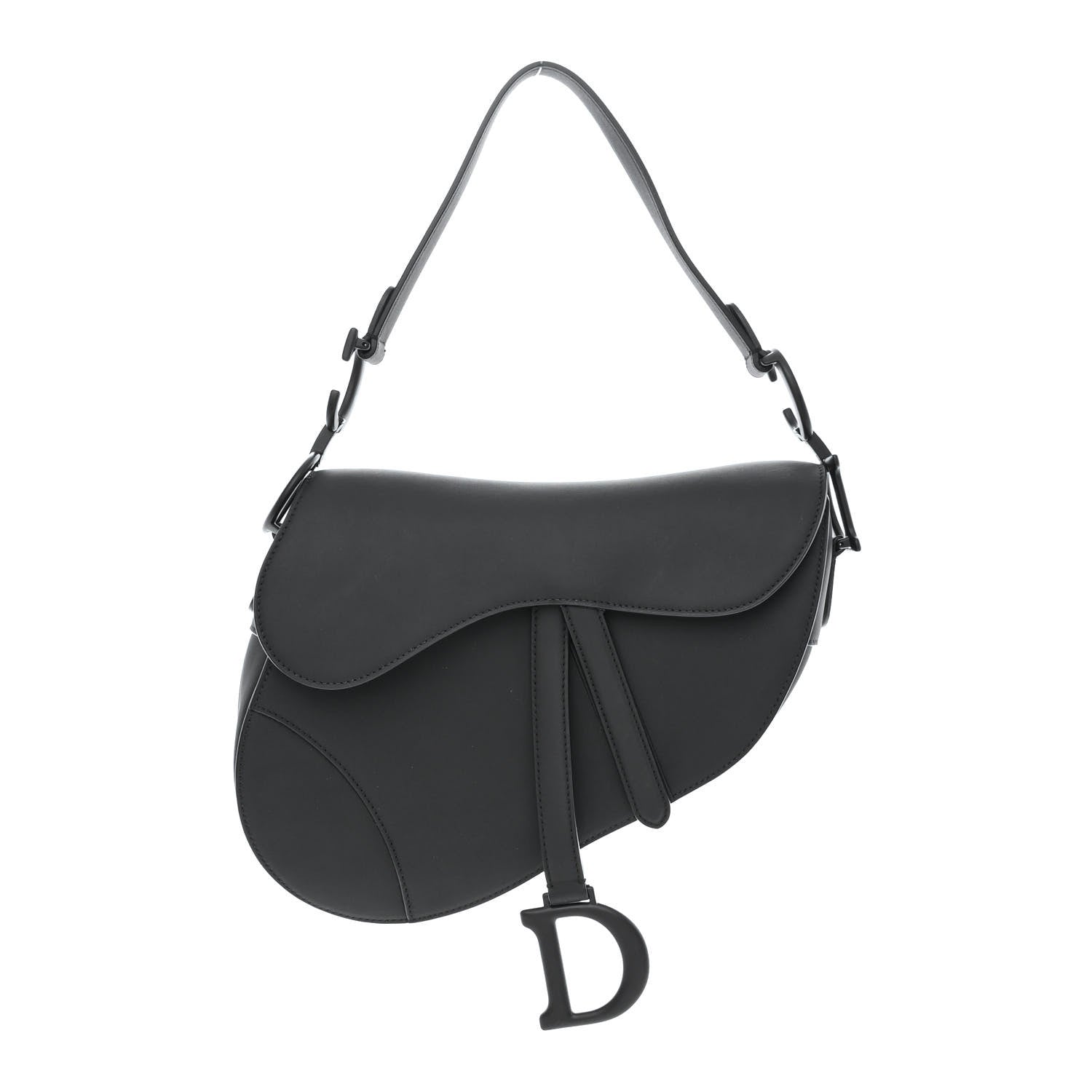 Christian Dior Ultra Matte Calfskin Saddle Bag Black 1 of 10