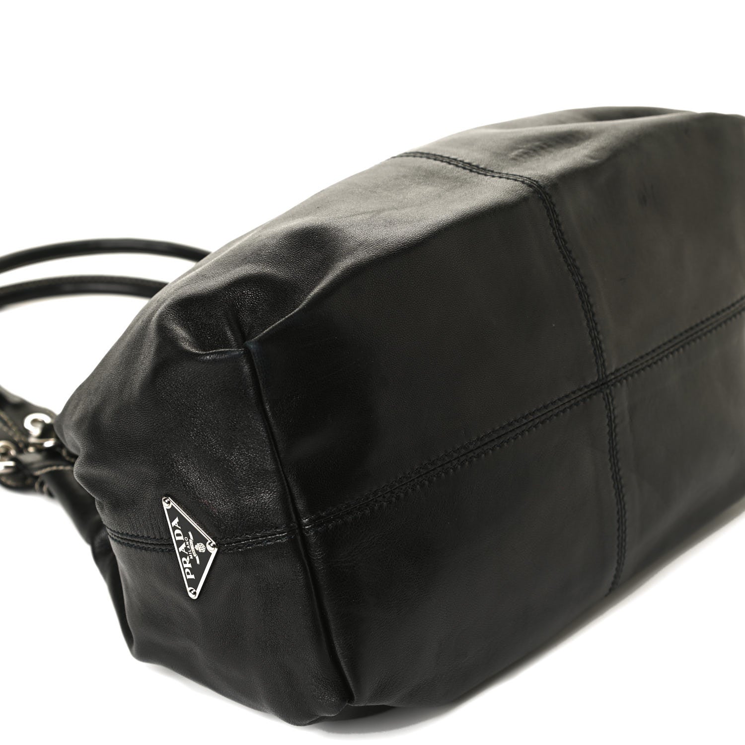 Prada Soft Calf Tote Black 13 of 14