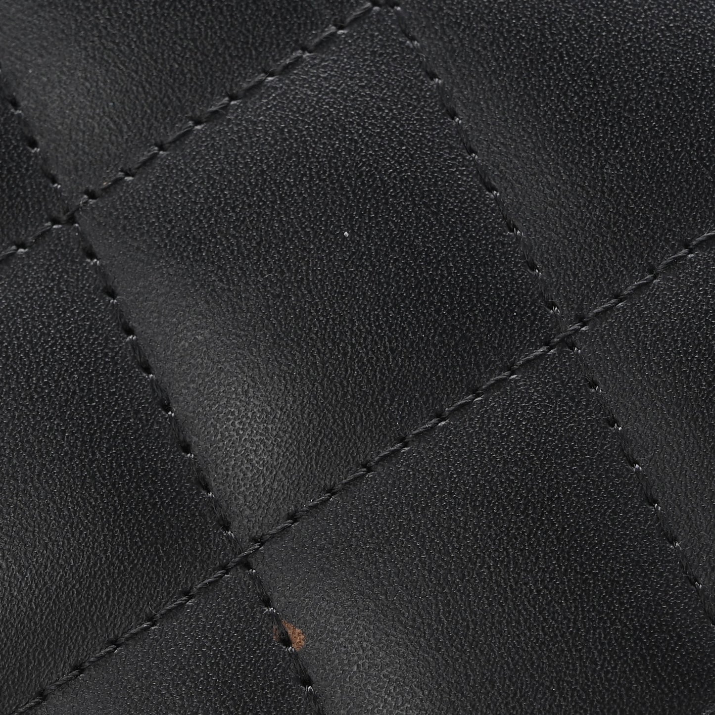 Calfskin Quilted Cambon Gusset Flap Wallet Black