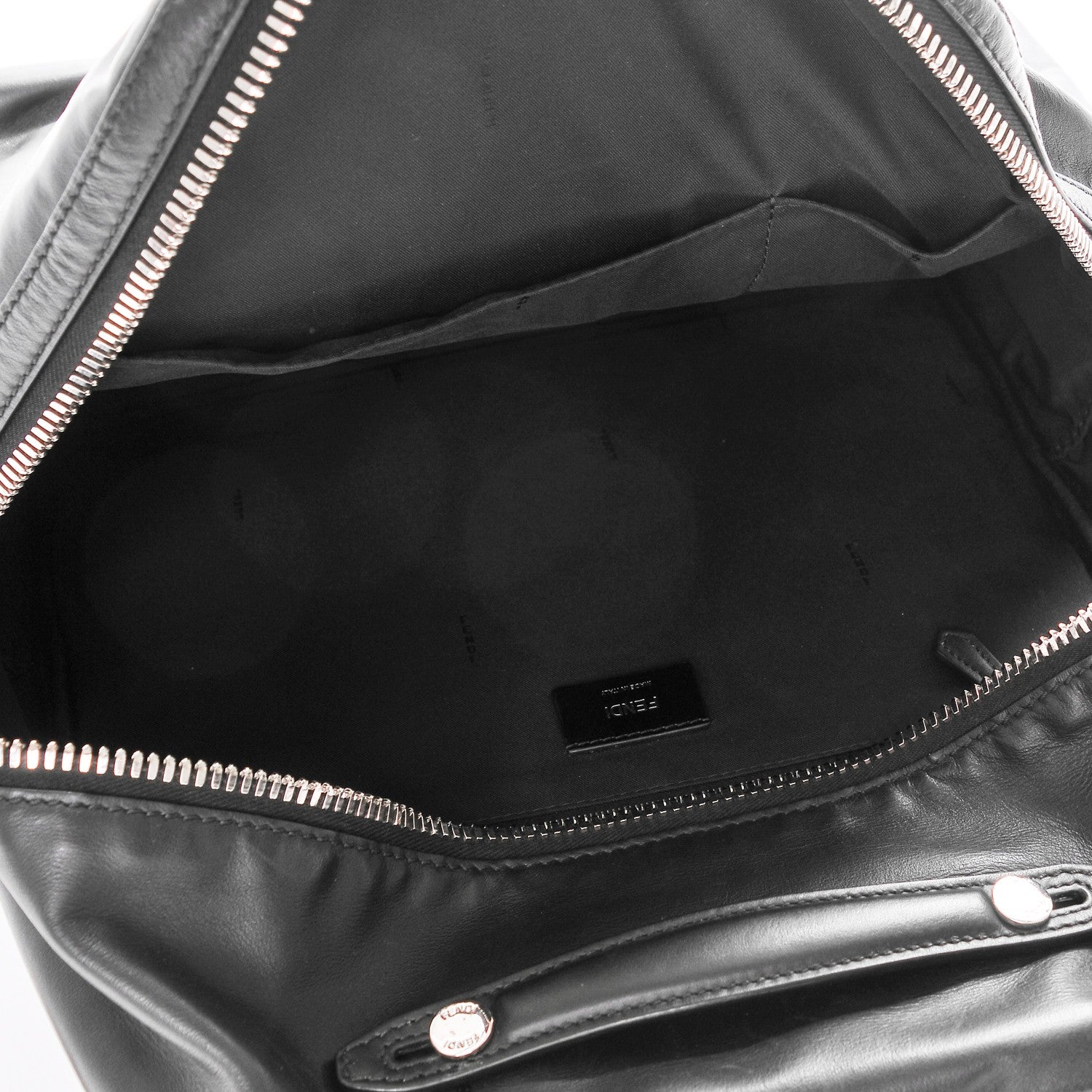 Fendi Calfskin Faces Backpack Black 5 of 6