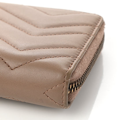 Gucci Calfskin Matelasse GG Marmont Zip Around Wallet Porcelain Rose 7 of 7