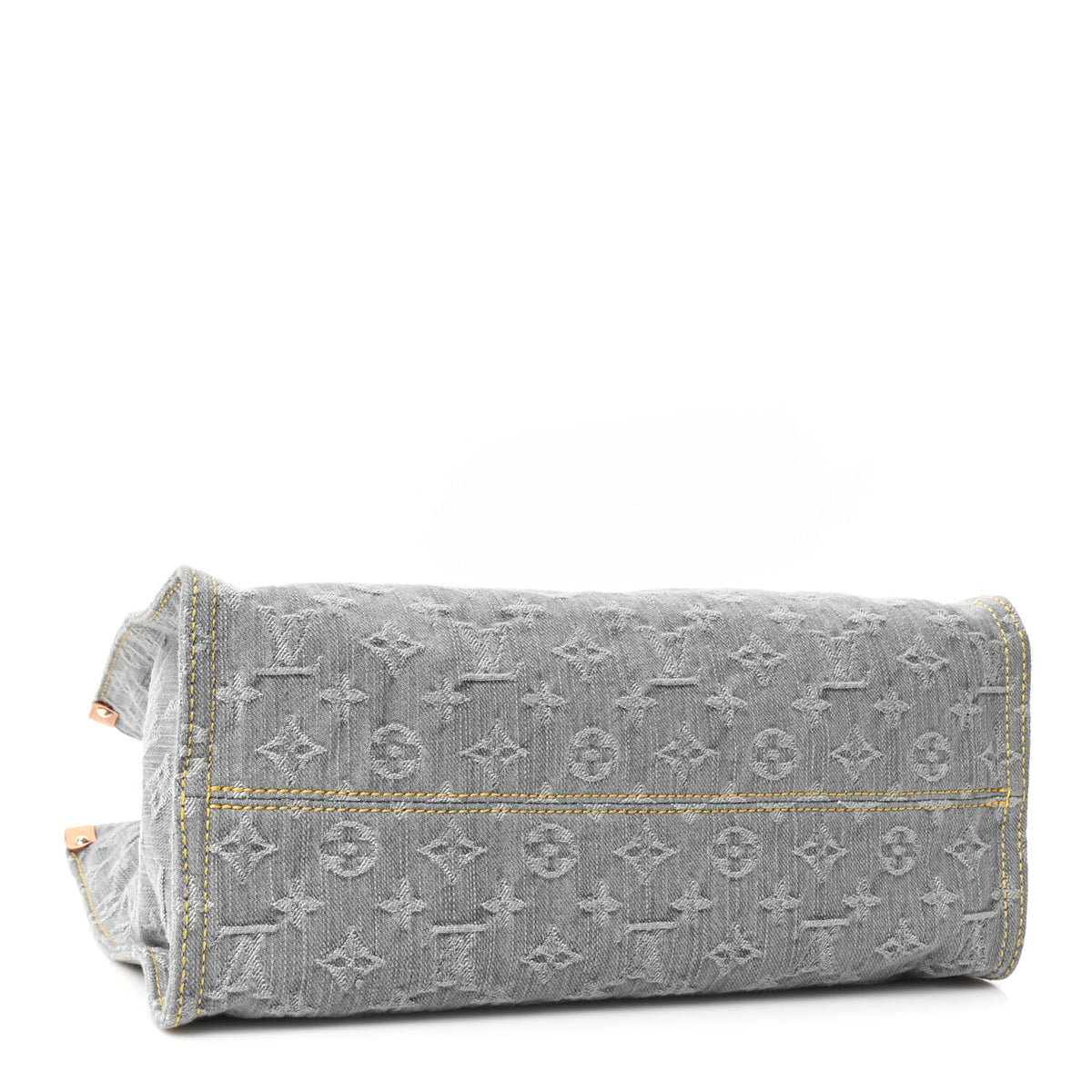 Louis Vuitton Monogram Denim Onthego MM Washed Gray 4 of 9