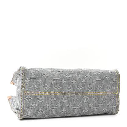 Louis Vuitton Monogram Denim Onthego MM Washed Gray 4 of 9