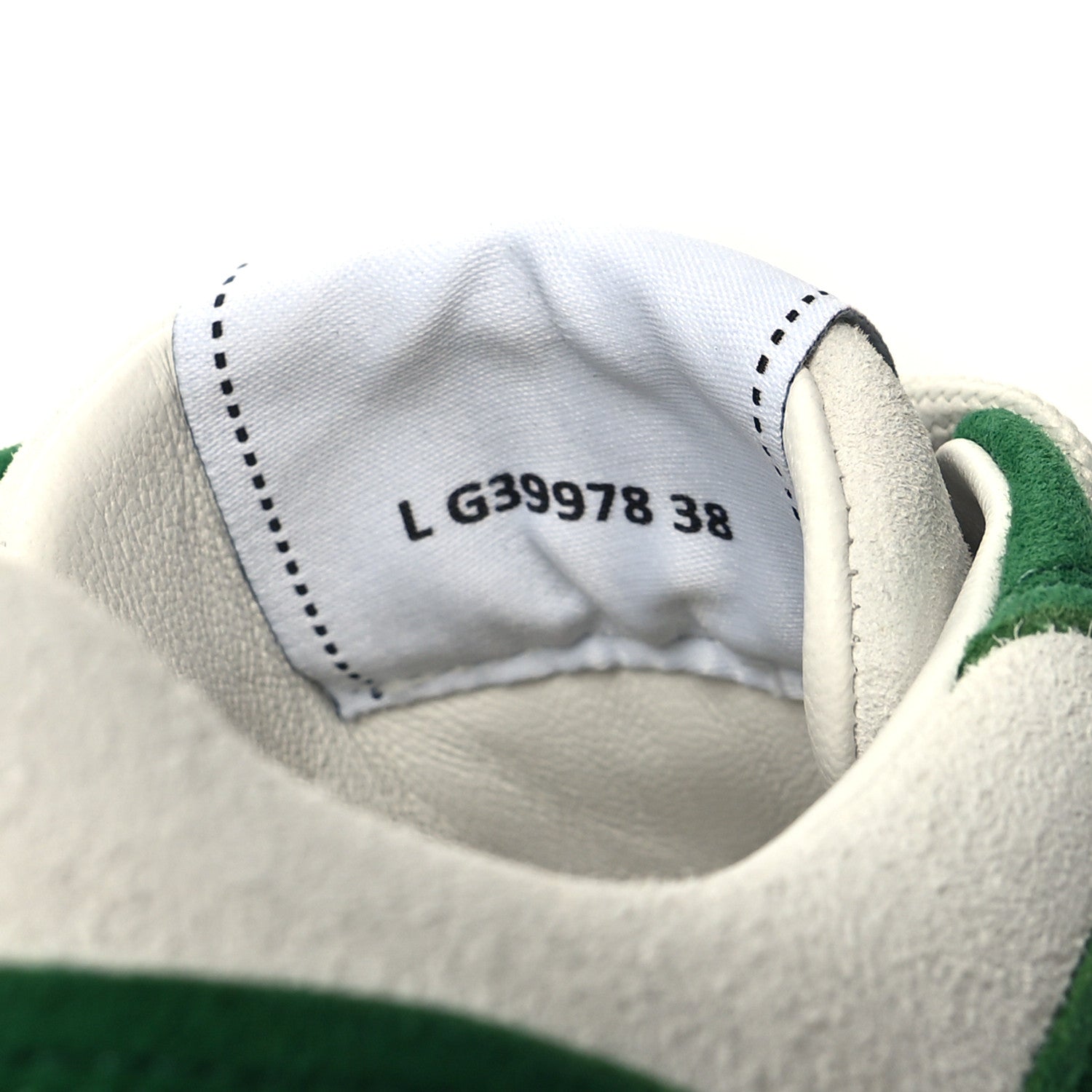 Chanel Suede Kidskin Womens CC Sneakers 38 White Green 6 of 9