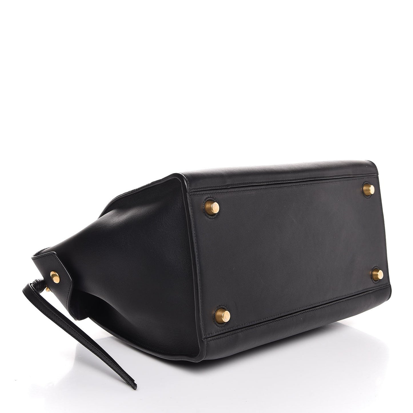 Smooth Calfskin Small Ring Bag Black